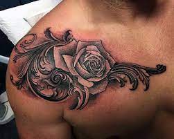 101 Best Shoulder Tattoos For Men Cool Designs Ideas 2019 Guide Rose Tattoos For Men Mens Shoulder Tattoo Rose Chest Tattoo