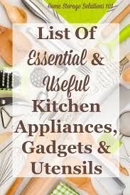 From small appliances for your kitchen to large appliances that you never see (but keep you warm or cool), our editors cover the best home appliances that everyone needs. Essential Gadgets Small Kitchen Appliances List