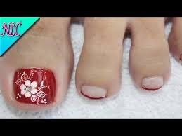 Ya no busque mas aquí te dejo … Diseno De Unas Para Pies Flor Para Principiantes Muy Facil Flowers Nail Art Nlc Artofit