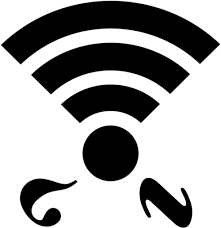 Internet symbols are much older than the internet, and they weren't originally english. Internet Symbol