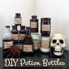 Diy Witch S Potion Bottles Halloween Potion Bottles Halloween Potions Witch Diy