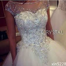 Bridal Ball Gown Wedding Dresses Dazzling Princess Luxury Bling Crystal Handmade Ball Gown Wedding Dress Ball Gowns Wedding Bridal Ball Gown