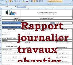 Exemple De Rapport Journalier Des Travaux Chantier Word Doc Autocad How To Plan