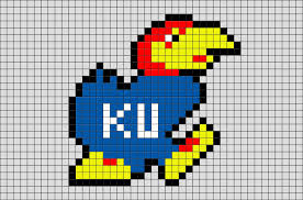 Kansas Jayhawks Pixel Art Pixel Art Graph Paper Art Art