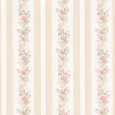 Vintage Rose Englische Landhaus Satintapeten Rosen Streifen Gestreifte Tapete Shabby Chic Tapete Schicke Tapete