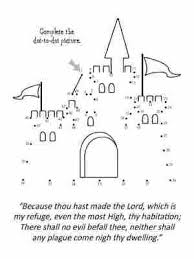 Black and white coloring page instant download. Psalm 91 9 Activity Icharacter Media