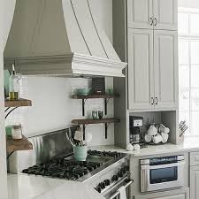 Gray Limed Oak Kitchen Island With Honed White Marble Counters Contemporary Kitchen Farrow And Grey Kitchen Walls Corner Stove Contemporary Grey Kitchen