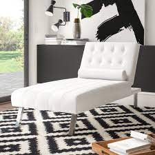 Its neutral white finish perfectly matches any interior design. White Chaise Lounge Chairs You Ll Love In 2021 Wayfair