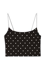 Black And White Polka Dot Halter Top Kort Zwart Topje Met Stippen Cute Casual Outfits Cute Crop Tops Clothes