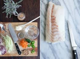 Toss the cabbage, red onion, cilantro, vinegar, oil and salt together in a medium bowl and set aside. Beer Battered Fish Tacos Jessica Brigham