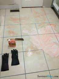How To Remove Paint From Grout And Tile Sawdust Girl Remove Paint From Tile Paint Remover Painting Tile