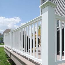 Composite balusters, round or square aluminum balusters, cable and glass.trademark rail can be used with premier rail post sleeves and caps for a unique deck railing color design. Pvc Railing Trademark Azek Building Products Glass Panel With Bars Cable