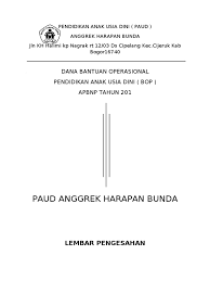 Pkk kab kebumen dasawisma pkk. Lembar Pengesahan Ktsp Paud Cara Golden