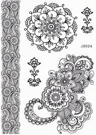 Black And White Henna Aponi Black Henna Mandala Temporary Tattoo Taide