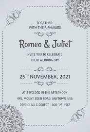 Romeo and juliet would have lived in renaissance italy, which was a time when art flourished. 350 Customize Wedding Invitation Templates Free Photoadking
