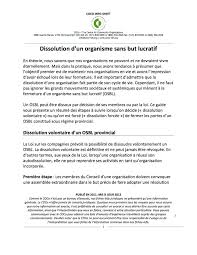Dissolution Of A Non Profit Organization Coco