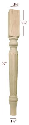 They are available as oem orders and are iso, sgs certified for quality assurances. Harvest Farm Fluted Dining Table Leg Timber Wolf Forest Products