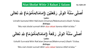 Mengerjakan sholat tarawih dan witir sama sepeti mengerjakan sholat sunnah pada umumnya, yakni dimulai dengan membaca niat sampai mengucap bacaan lafal niat sholat witir terdiri dari dua, yakni doa niat witir untuk imam dan untuk makmum. Niat Shalat Witir 3 Rakaat Waktu Lafadz Tata Cara Dan Keutamaan