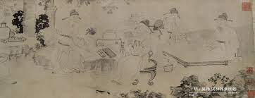 明吴伟词林雅集图卷上海博物馆藏the ming dynasty 1368 644 literatus gathering by wu wei handscroll shanghai museum vintage world maps painting map