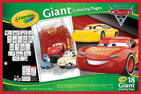 Fans of the cars movies will love decorating their favorite cars characters and scenes! Crayola Giant Colouring Pages Featuring Disney Pixar S Cars 3 By Crayola Shop Online For Toys In The United States