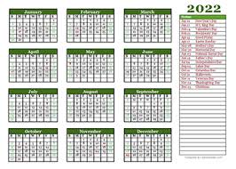 All calendars print in landscape mode (vs. Printable 2022 Yearly Calendar Template Calendarlabs