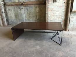 Coffee Table Modern Walnut Coffee Table Featuring A Geometric Etsy Coffee Table Walnut Coffee Table Walnut Coffee Table Modern