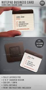With vistaprint, you can make a unique and professional looking business card in seconds and receive it in just 3 days by choosing our fast delivery option! Notepad Iconic Business Card Square Business Cards Design Square Business Cards Business Cards Creative