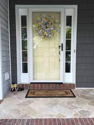 Travertine Tile On Our New Front Porch So Much Nicer Than Concrete House Front Porch Porch Tile Porch Flooring