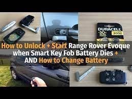 This is how you unlock a land rover when you have a dead battery, your key fob remote is not working. How To Unlock Start Range Rover Evoque When Smart Key Fob Battery Dies How To Change Battery Youtube