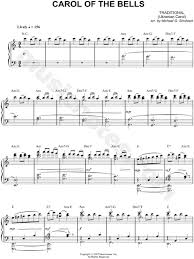 Traditional Ukranian Carol Of The Bells Sheet Music Piano Solo In A Minor Transposable Download Print Sheet Music Piano Music Piano Sheet Music