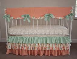 Susse Nostalgie Erinnern Pfirsich Und Mint Bumperless Baby Madchen Krippe Kinderbett Bettwasche Von Handmadebysasha Auf Etsy Kinderbett Bettwasche Kinderbett Kinder Bett