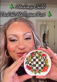 The perfect Mackenzie Childs piece for Christmas and under $30 with free  shipping!!!#mackenziechilds #mackenziechildspoonrest #deckthehalls  #holidayhaul