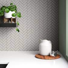 Porcelain floor tiles are the perfect flooring solution for for water prone areas like kitchens, bathrooms, and for backs plashes/mosaics. Msi Domino 2 X 3 Porcelain Herringbone Mosaic Wall Floor Tile Reviews Wayfair