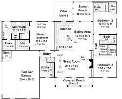 One level / single story house plans. Weymouth Hill Ranch Home Plan 077d 0050 House Plans And More