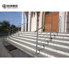 Handrails that are not continuous must have a horizontal extension at the top and bottom of the run. China Outdoor Stainless Steel Handrail Staircase Handrails Steel China Stair Railing Stair Handrail