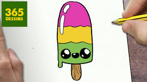 Comment Dessiner Creme Glacee Kawaii Etape Par Etape Dessins Kawaii Facile Youtube