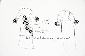 Maknanya ukuran yang sepatutnya jadi baju, tanpa ambil basi. Sketch Baju Kurung Moden Off 55