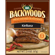 They serve sandwiches (pulled pork or brisket), smoked kielbasas and wings. Backwoods Kielbasa Fresh Sausage Seasoning Lem Products