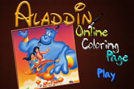 Aladdin, abu with the magic lamp pdf link. Aladdin Online Coloring Page Game Play Free Disney Games Games Loon