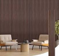 Frienda 6 paneles de pared de madera acústica de 94.5 x 7.9 pulgadas,  paneles de pared decorativos insonorizados, paneles de madera de listones  3D ...