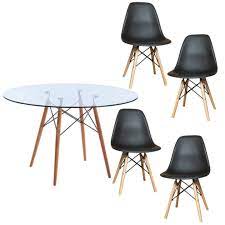 Table Glass Top Dining Room Set