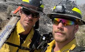 Delaware Forest Service fire crew in CA helping to fight the Dexter Fire