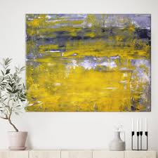 5 out of 5 stars. Designart Grey And Yellow Abstract Art Modern Canvas Wall Art On Sale Overstock 29924607