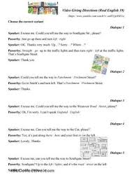 Giving Directions Home Learning Learning Esl Worksheets