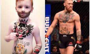 A detail view of a tattoo on the arm of ufc star conor 'the notorious' mcgregor in hmv grafton street during a signing of his new dvd 'notorious'. Fancy Dress Labour Of Love Transforms Armagh Schoolboy Into Mini Mcgregor Armagh I
