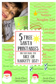 Our free printable files are formatted to print on letter sized paper. Did You Make The Nice Or Naughty List 5 Free Printables From Santa
