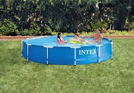 12ft X 30in Metal Frame Pool Set In 2020 Plastic Pool In Ground Pools Pool Shapes