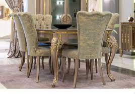 I've been 'oohing' and 'ahhing over all the starburst mirrors out there. Casa Padrino Luxury Baroque Dining Room Set Green Gold Gray 1 Dining Table 6 Dining Chairs Magnificent Dining Room Furniture In Baroque Style Luxury Quality
