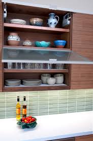 Check spelling or type a new query. Awning Style Pull Out Glass Cabinet Doors Midcentury Kitchen San Francisco By Talmadge Construction Inc Houzz