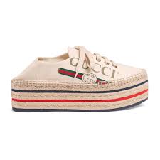 Gucci Canvas Logo Platform Espadrille In White Lyst Gucci is the name of a luxury italian fashion brand, which was established in 1921 in florence and named after its founder, guccio gucci. logo platform espadrille